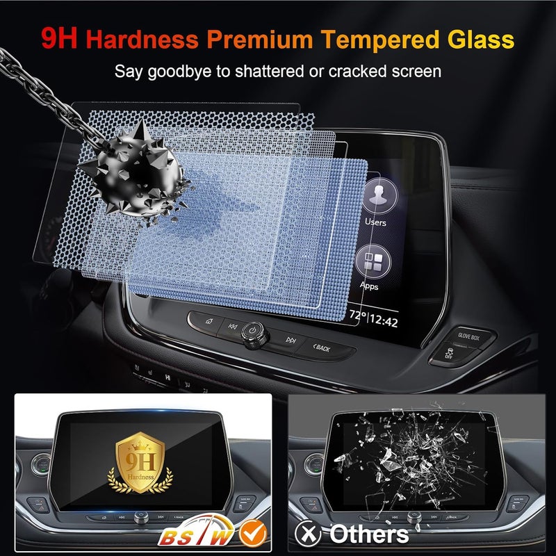 BSTW for 2025 Blazer Screen Protector for 2023 2024 Chevy Blazer 2LT/3LT/RS/Premier 10.2-in Touchscreen for 2025 Chevy Blazer Accessories Tempered Glass Protective Film - Image 4